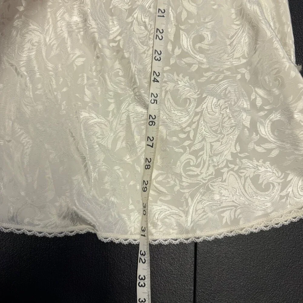 VTG Lucie Ann II Ivory Lace Slip Dress USA  Romantic Lingerie Nightgown Set MED - Picture 8 of 12